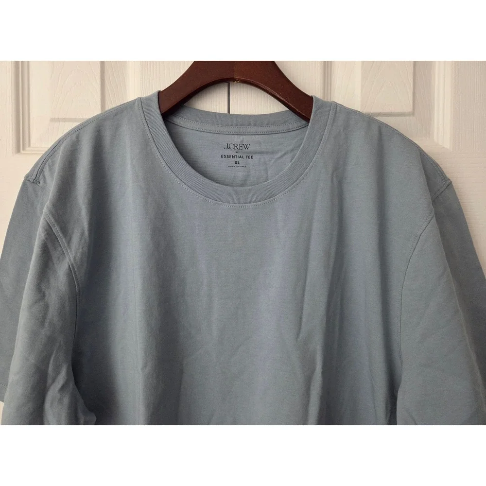 J. Crew Essential Tee Cotton Mens XL‎ Blue Gray NWT $49 CP776